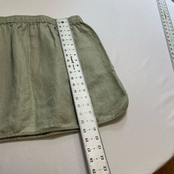 Madewell Olive Green Linen Skirt Size Large - Picture 6 of 6